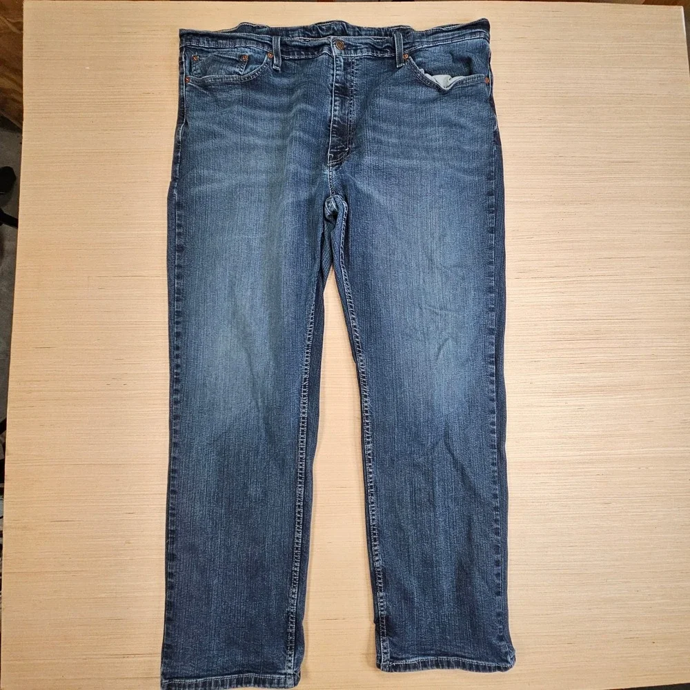 Levis 559 Relaxed Straight Jeans Men 42x32 Measure 44x32 Blue Denim Stretch READ
